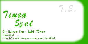 timea szel business card